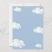 Hemelse Babyborrel Blauwe Wolk Kaart (Achterkant)