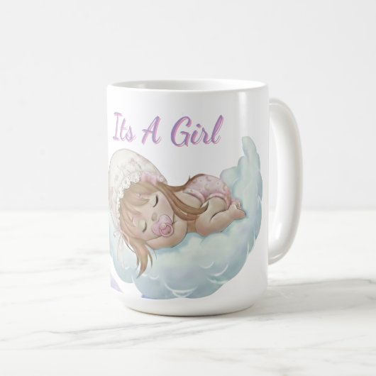 Hemelse babyshower koffiemok (Voorkant rechts)