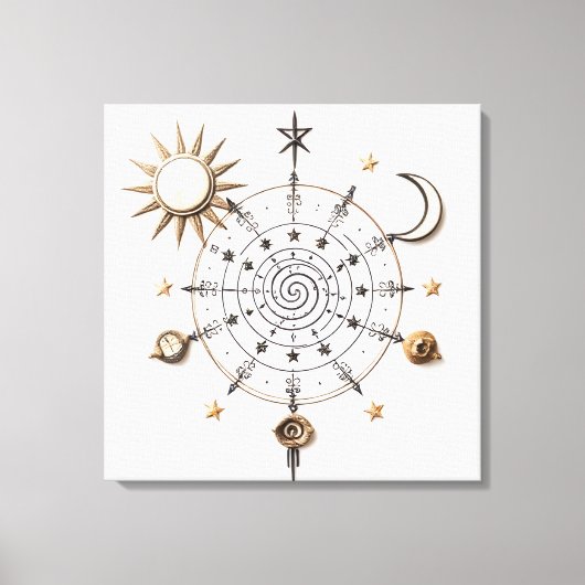 Hemelse Balans Mandala Uitgerekte Canvas Print (Voorkant)