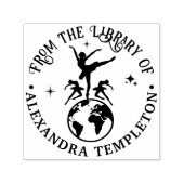 Hemelse Ballerina's Dansen op Wereld #2 Boek Zelfinktende Stempel (Design)