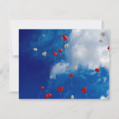 Hemelse Ballonnen Begrafenisfoto Dank u Bedankkaart (Achterkant)