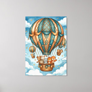 Hemelse ballonvaart avontuur canvas afdruk