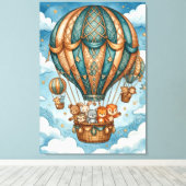 Hemelse ballonvaart avontuur canvas afdruk (Insitu (Houten vloer))