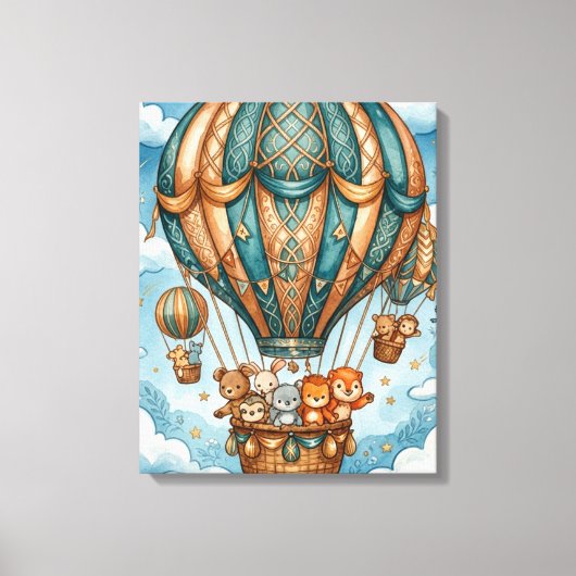 Hemelse ballonvaart avontuur canvas afdruk (Voorkant)