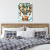 Hemelse ballonvaart avontuur canvas afdruk (Insitu (Slaapkamer))
