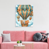 Hemelse ballonvaart avontuur canvas afdruk (Insitu (Woonkamer))