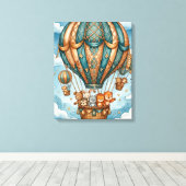 Hemelse ballonvaart avontuur canvas afdruk (Insitu (Houten vloer))