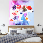 Hemelse Beer met een Glimlach          Canvas Afdruk (Insitu (Slaapkamer))