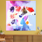 Hemelse Beer met een Glimlach Canvas Afdruk (Insitu (Woonkamer))