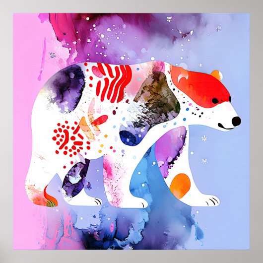 Hemelse Beer met een Glimlach          Poster (Voorkant)