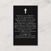 Hemelse begrafenisherdenking Gebed Fotokaart Visitekaartje (Achterkant)