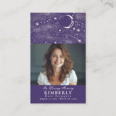 Hemelse begrafenisherdenking Gebed Fotokaart Visitekaartje (Voorkant)