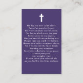 Hemelse begrafenisherdenking Gebed Fotokaart Visitekaartje (Achterkant)