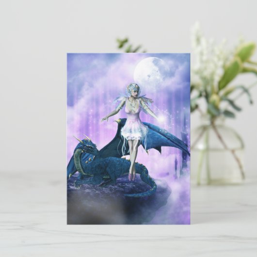 Hemelse bewaker feestdagenkaart (Staand voorkant)