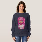 Hemelse Bewaker roze meisje Trui (Voorkant volledig)