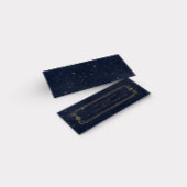 hemelse blauwe gouden bruiloft Website Mini Visitekaartjes