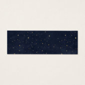 hemelse blauwe gouden bruiloft Website Mini Visitekaartjes (Achterkant)