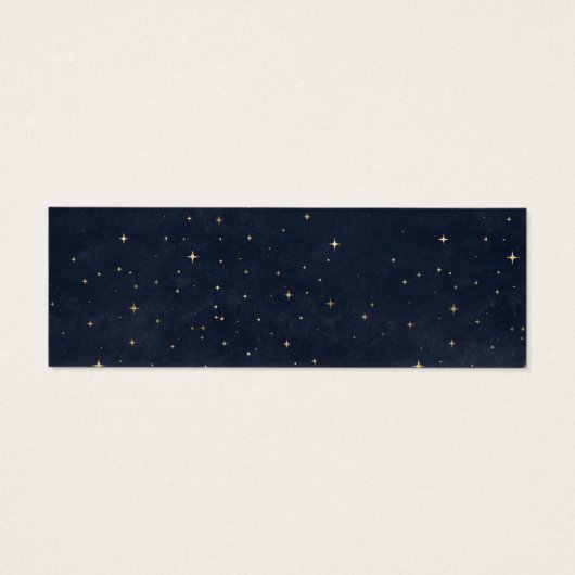 hemelse blauwe gouden bruiloft Website Mini Visitekaartjes (Achterkant)