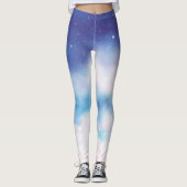 Hemelse Blauwe Nevel Leggings (Voorkant)