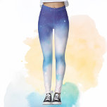 Hemelse Blauwe Nevel Leggings<br><div class="desc">Ontdek de allure van de kosmos met onze Celestial Blue Nebula Leggings. Met een betoverende gradiënt van diepblauw vervagen in zacht roze en wit,  zijn deze leggings versierd met delicate sterpatronen die de betovering van een sterrenverlichte nacht vangen.</div>