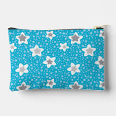 Hemelse blauwe polka dot retro met sterren etui (Achterkant)