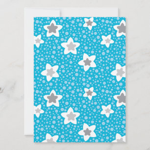 Hemelse blauwe polka dot retro met sterren feestdagenkaart