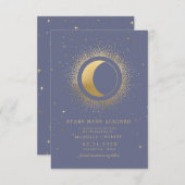 hemelse blauwe sterren Foto Save the Date Kaart (Voorkant / Achterkant)