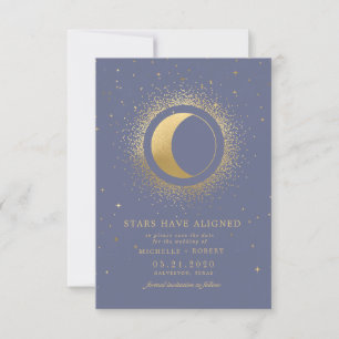 hemelse blauwe sterren Foto Save the Date Kaart