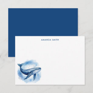 Hemelse blauwe vinvis notitiekaartje