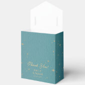 Hemelse Blauwgroen Gouden Zon Maan Sterren Wedding Bedankdoosjes (Open)