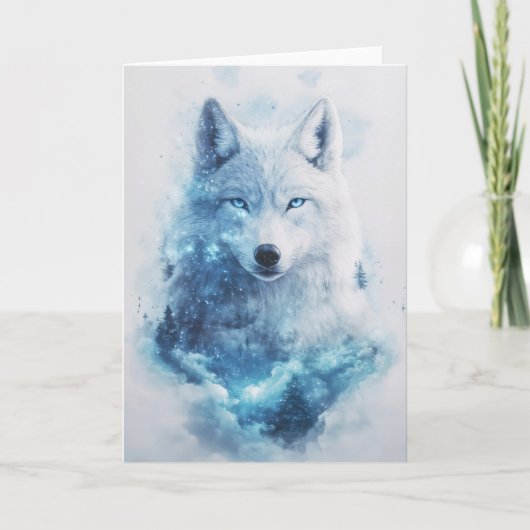 Hemelse blik van de Majestueuze Wolf Kaart (Voorkant)
