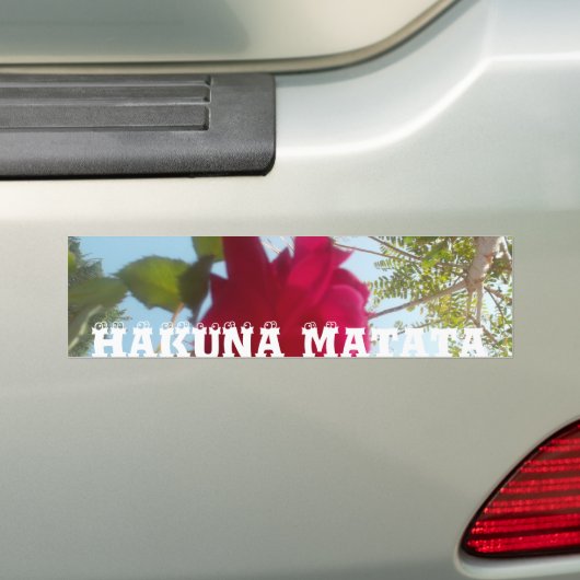 Hemelse Bloei: Een Roos tegen de Hemel Bumpersticker (Op auto)