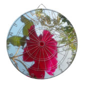 Hemelse Bloei: Een Roos tegen de Hemel Dartbord (Voorkant)