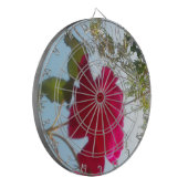 Hemelse Bloei: Een Roos tegen de Hemel Dartbord (Voorkant Links)