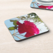 Hemelse Bloei: Een Roos tegen de Hemel Drankjes Onderzetter (Linkerzijde)