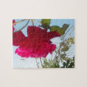 Hemelse Bloei: Een Roos tegen de Hemel Legpuzzel (Horizontaal)