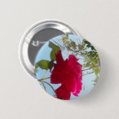Hemelse Bloei: Een Roos tegen de Hemel Ronde Button 5,7 Cm (Voorkant /achterkant)