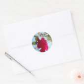 Hemelse Bloei: Een Roos tegen de Hemel Ronde Sticker (Envelop)