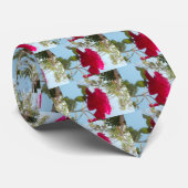 Hemelse Bloei: Een Roos tegen de Hemel Stropdas (Opgerold)