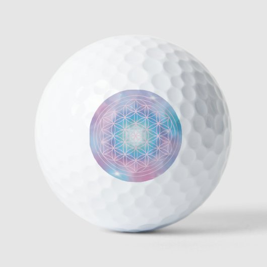 Hemelse Bloei – Heilige Geometrie Golfballen (Voorkant)