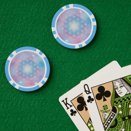 Hemelse Bloei - Heilige Geometrie Poker Chips (Pokertafel (Dubbel))
