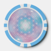 Hemelse Bloei - Heilige Geometrie Poker Chips (Voorkant)