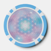 Hemelse Bloei - Heilige Geometrie Poker Chips (Achterkant)