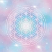 Hemelse Bloei - Heilige Geometrie Sticker (Voorkant)