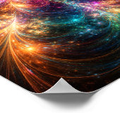 Hemelse Bloei – Levendig Kosmisch Fractal Kunstwer Poster (Hoek)