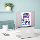 Hemelse Bloei – Magische Avonturen Bloem Sticker (Laptop op bureau)