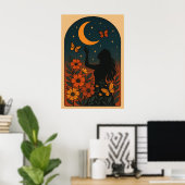 Hemelse Bloei: reiken naar de Maan Poster (Thuiskantoor)