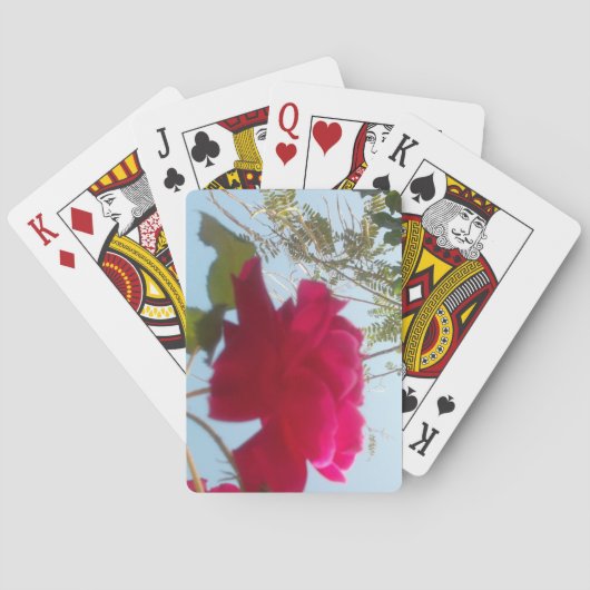 Hemelse Bloem: Een Roos Tegen De Hemel Pokerkaarten (Achterkant)