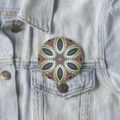 Hemelse Bloemblaadjes van Oneindigheid Ronde Button 7,6 Cm (In situ)