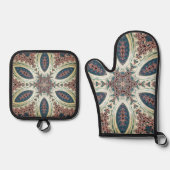 Hemelse Bloembladen van Oneindigheid Ovenwant & Pannenlap Set (Voorkant)